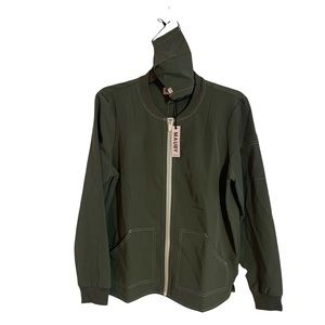 womens nordstrom mauby olive jacket Blazer Matching Mask Size M NWT.
3703